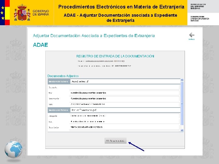 Procedimientos Electrónicos en Materia de Extranjería ADAE - Adjuntar Documentación asociada a Expediente de