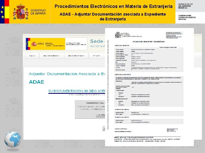 Procedimientos Electrónicos en Materia de Extranjería ADAE - Adjuntar Documentación asociada a Expediente de