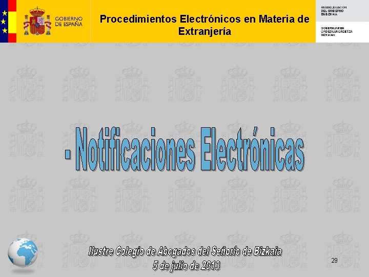 Procedimientos Electrónicos en Materia de Extranjería 29 