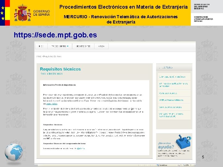 Procedimientos Electrónicos en Materia de Extranjería MERCURIO - Renovación Telemática de Autorizaciones de Extranjería
