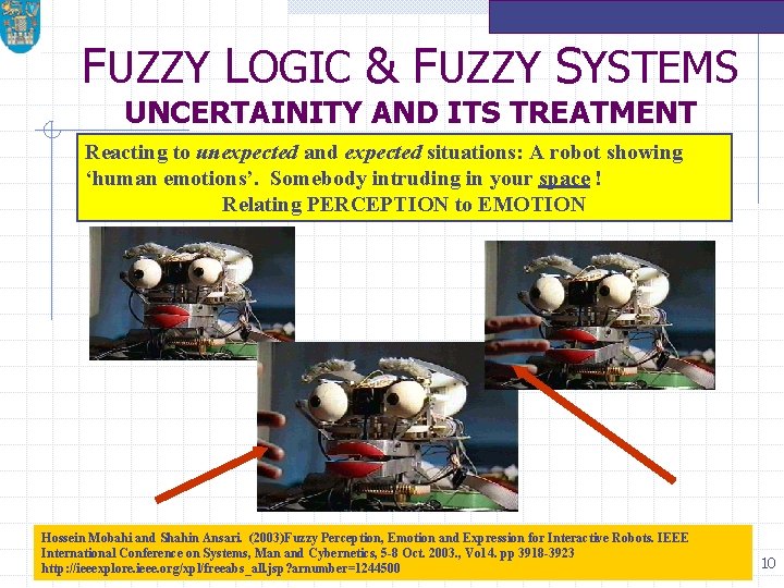 FUZZY LOGIC & FUZZY SYSTEMS UNCERTAINITY AND ITS TREATMENT Reacting to unexpected and expected