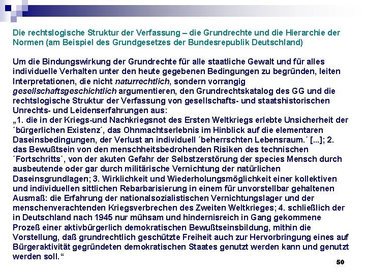 Die rechtslogische Struktur der Verfassung – die Grundrechte und die Hierarchie der Normen (am Die rechtslogische Struktur der Verfassung – die Grundrechte und die Hierarchie der Normen (am