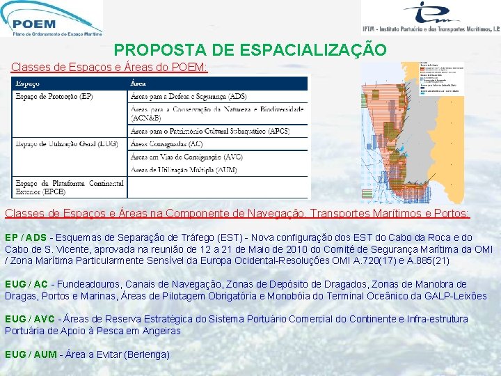 PROPOSTA DE ESPACIALIZAÇÃO Classes de Espaços e Áreas do POEM: Classes de Espaços e PROPOSTA DE ESPACIALIZAÇÃO Classes de Espaços e Áreas do POEM: Classes de Espaços e