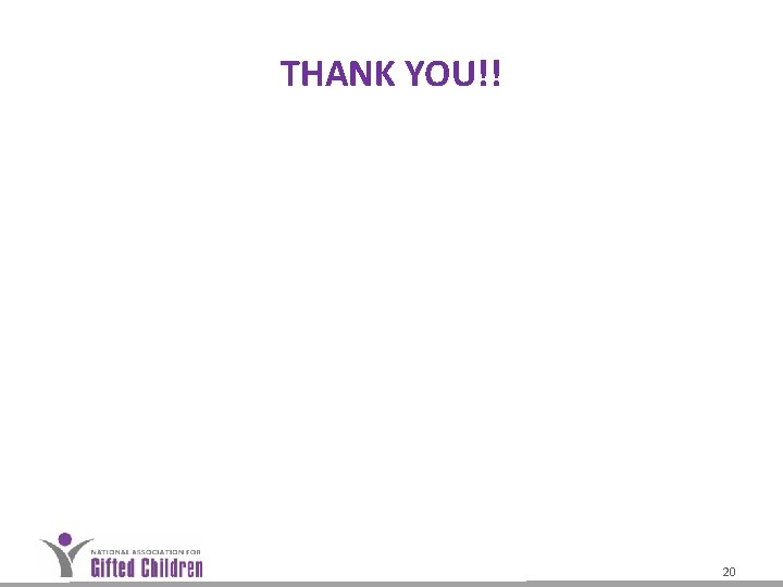 THANK YOU!! 20 THANK YOU!! 20