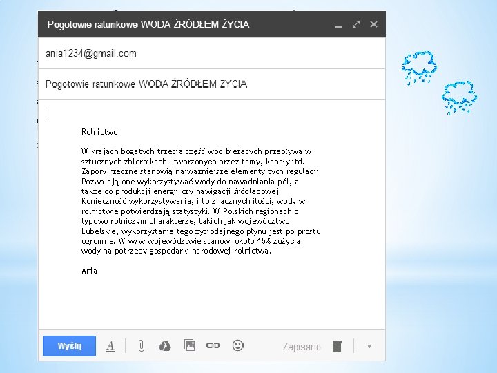 Rolnictwo W krajach bogatych trzecia część wód bieżących przepływa w sztucznych zbiornikach utworzonych przez