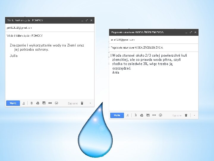 Znaczenie i wykorzystanie wody na Ziemi oraz jej potrzeba ochrony. Julia Woda stanowi około