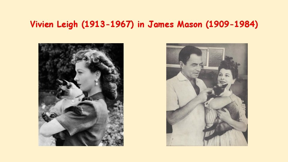 Vivien Leigh (1913 -1967) in James Mason (1909 -1984) 