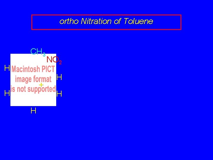 ortho Nitration of Toluene CH 3 H + H H NO 2 H H