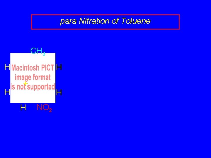 para Nitration of Toluene CH 3 H H H + H H NO 2