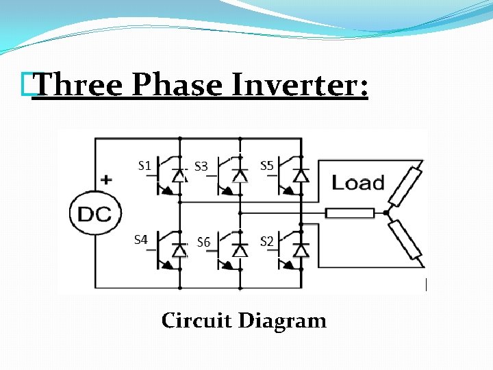 � Three Phase Inverter: Circuit Diagram 