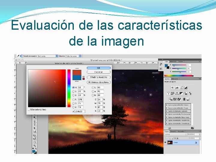 Evaluación de las características de la imagen 