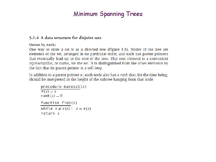 Minimum Spanning Trees 