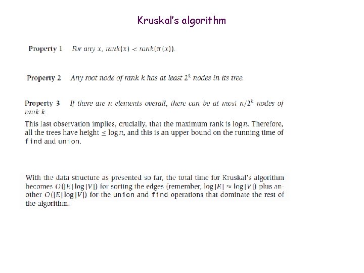 Kruskal’s algorithm 