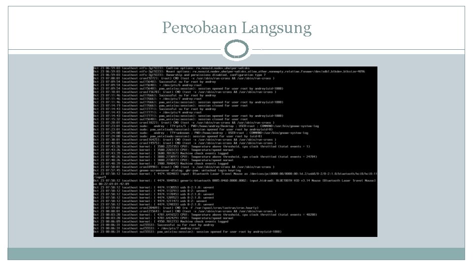 Percobaan Langsung 