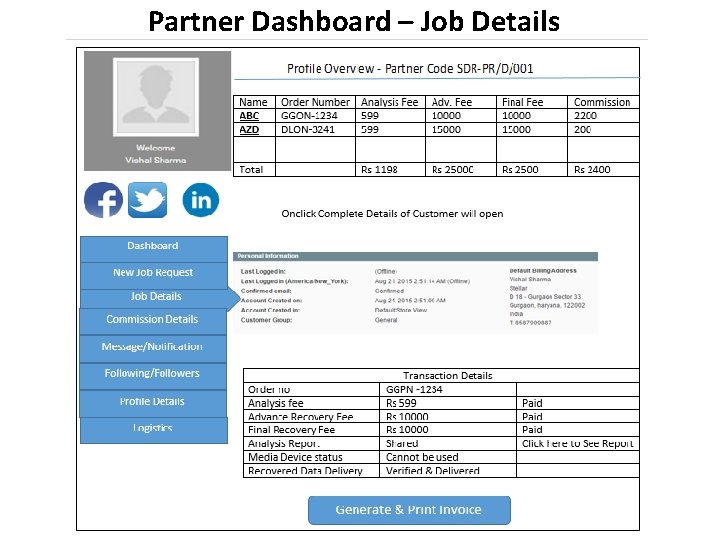 Partner Dashboard – Job Details 