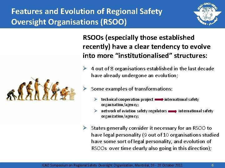 Features and Evolution of Regional Safety Oversight Organisations (RSOO) RSOOs (especially those established recently) Features and Evolution of Regional Safety Oversight Organisations (RSOO) RSOOs (especially those established recently)