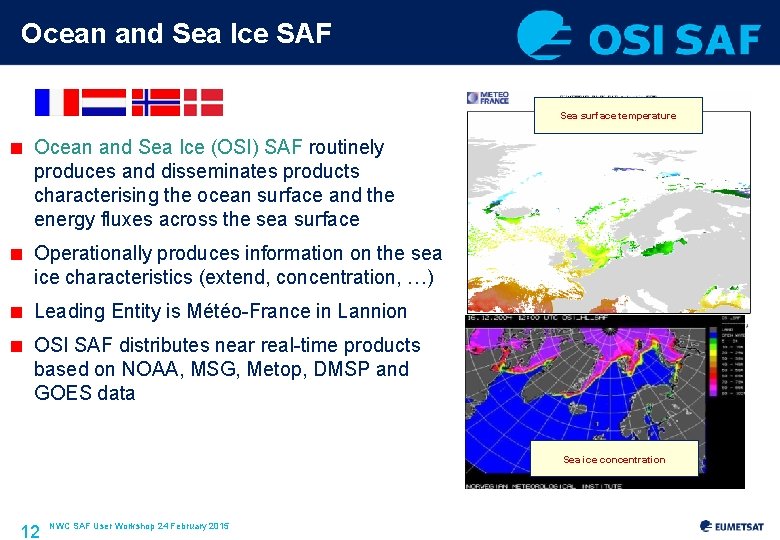 Ocean and Sea Ice SAF Sea surface temperature < Ocean and Sea Ice (OSI)