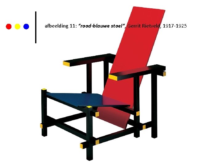 afbeelding 11: “rood-blauwe stoel”, Gerrit Rietveld, 1917 -1925 