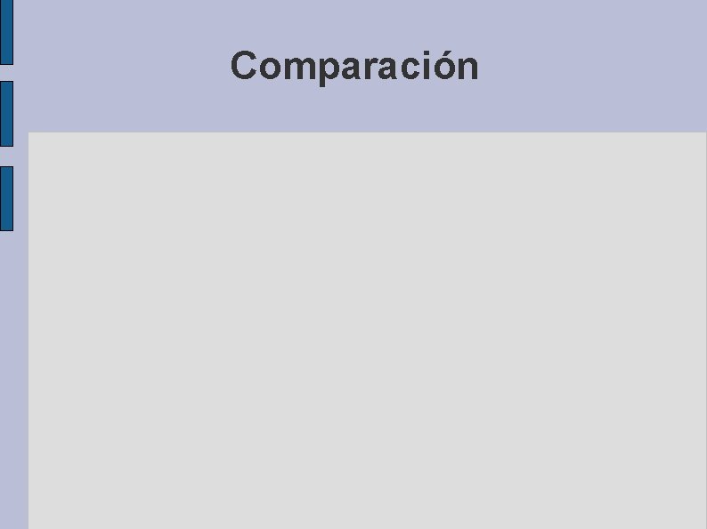 Comparación 