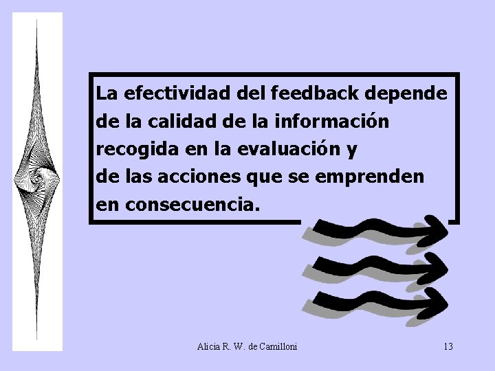 La efectividad del feedback depende de la calidad de la información recogida en la La efectividad del feedback depende de la calidad de la información recogida en la