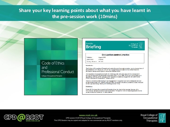 Share your key learning points about what you have learnt in the pre-session work Share your key learning points about what you have learnt in the pre-session work