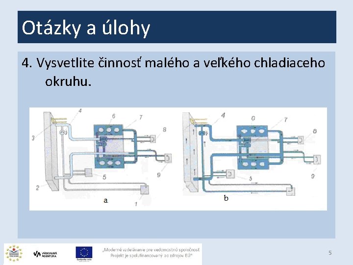 Otázky a úlohy 4. Vysvetlite činnosť malého a veľkého chladiaceho okruhu. 5 