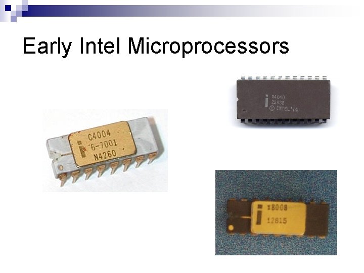 Early Intel Microprocessors 