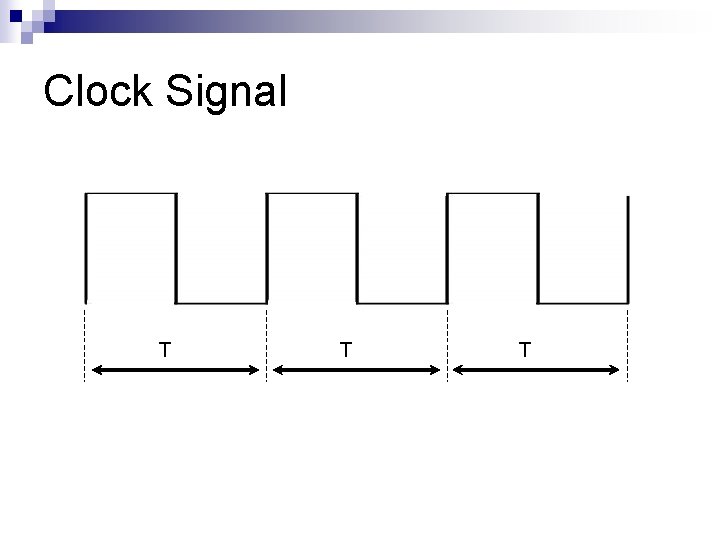 Clock Signal T T T 