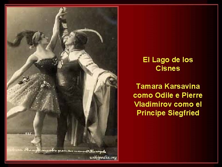 El Lago de los Cisnes Tamara Karsavina como Odile e Pierre Vladimirov como el