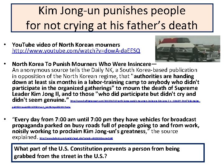 Kim Jong-un punishes people for not crying at his father’s death • You. Tube