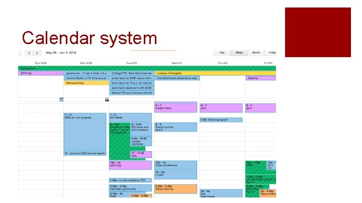 Calendar system 