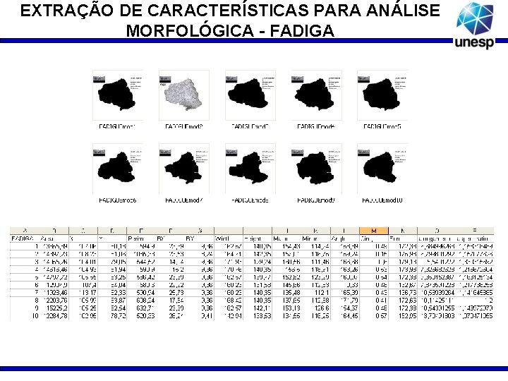 EXTRAÇÃO DE CARACTERÍSTICAS PARA ANÁLISE MORFOLÓGICA - FADIGA 