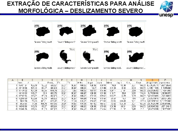 EXTRAÇÃO DE CARACTERÍSTICAS PARA ANÁLISE MORFOLÓGICA – DESLIZAMENTO SEVERO 