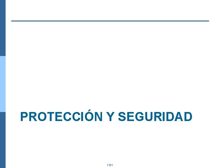 PROTECCIÓN Y SEGURIDAD 1. 91 