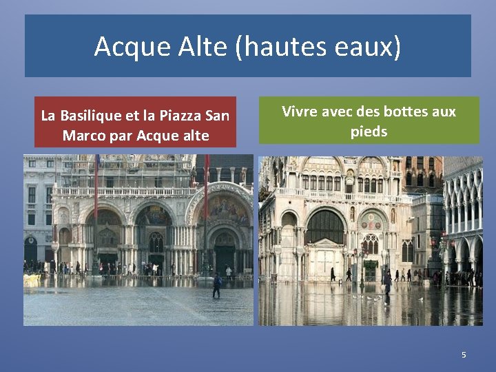 Acque Alte (hautes eaux) La Basilique et la Piazza San Marco par Acque alte