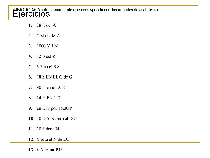 Ejercicios 