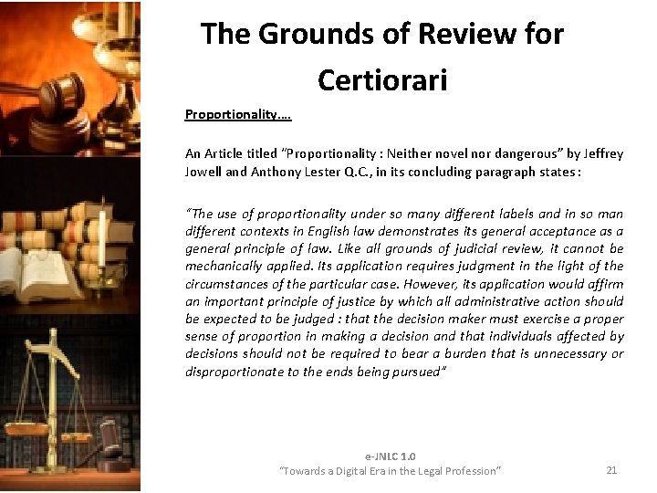 The Grounds of Review for Certiorari Proportionality…. An Article titled “Proportionality : Neither novel The Grounds of Review for Certiorari Proportionality…. An Article titled “Proportionality : Neither novel