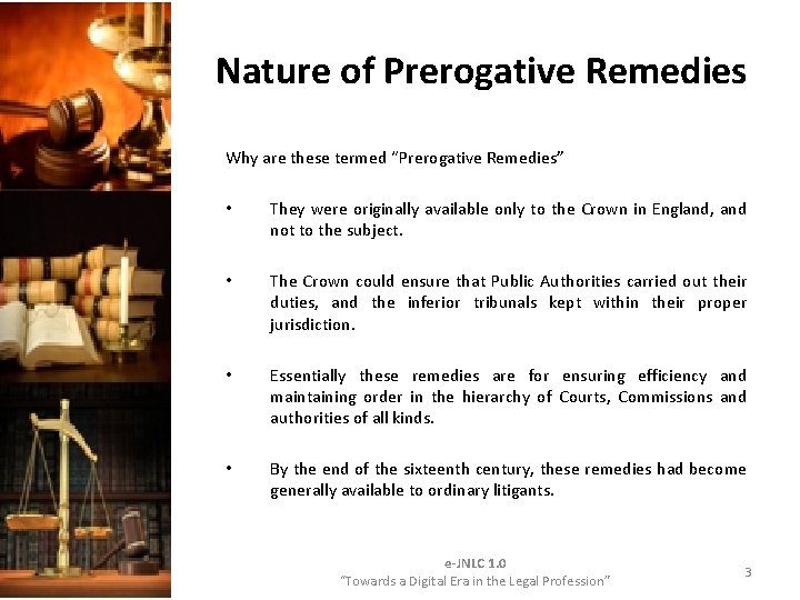 Nature of Prerogative Remedies Why are these termed “Prerogative Remedies” • They were originally Nature of Prerogative Remedies Why are these termed “Prerogative Remedies” • They were originally