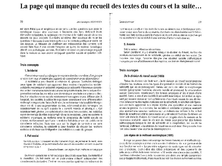 La page qui manque du recueil des textes du cours et la suite… 21