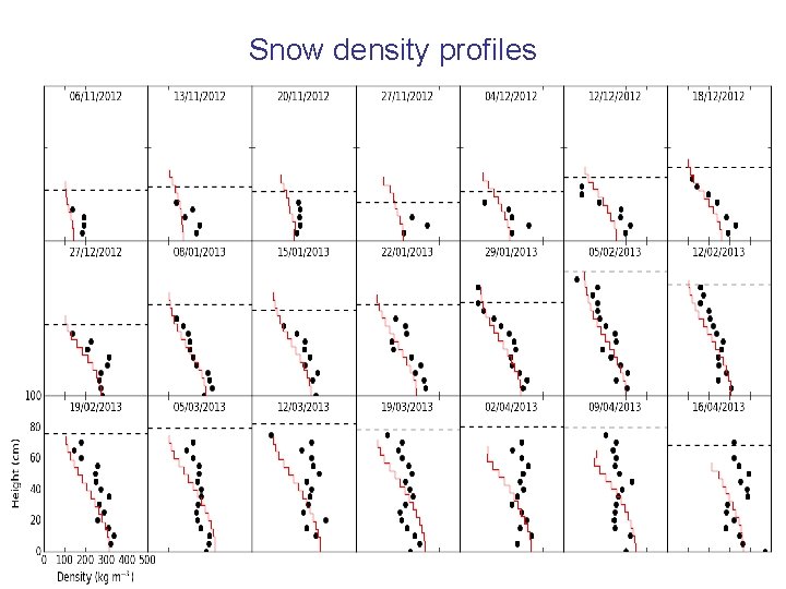 Snow density profiles 