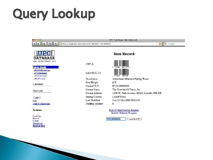Query Lookup Query Lookup