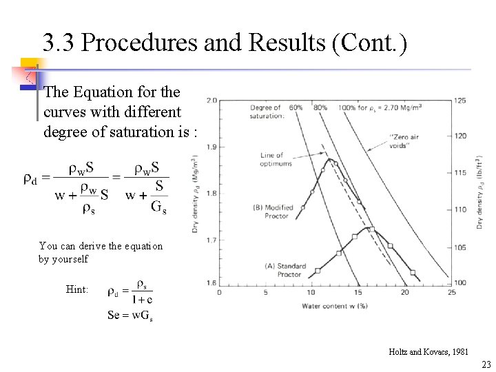 3. 3 Procedures and Results (Cont. ) The Equation for the curves with different