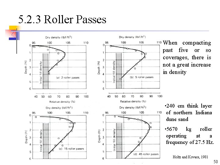 5. 2. 3 Roller Passes When compacting past five or so coverages, there is