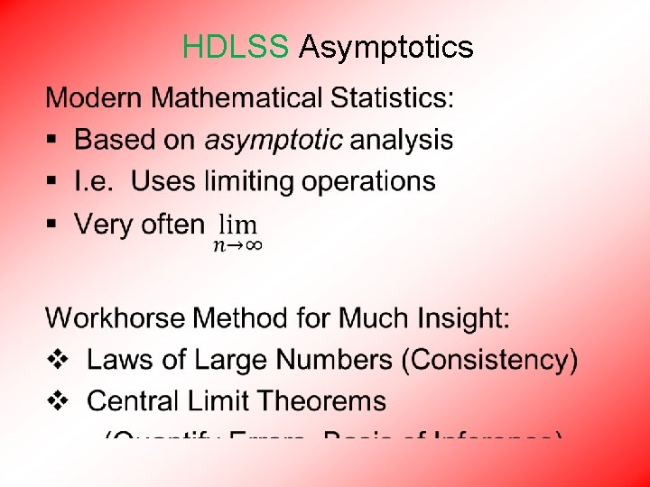 HDLSS Asymptotics • 