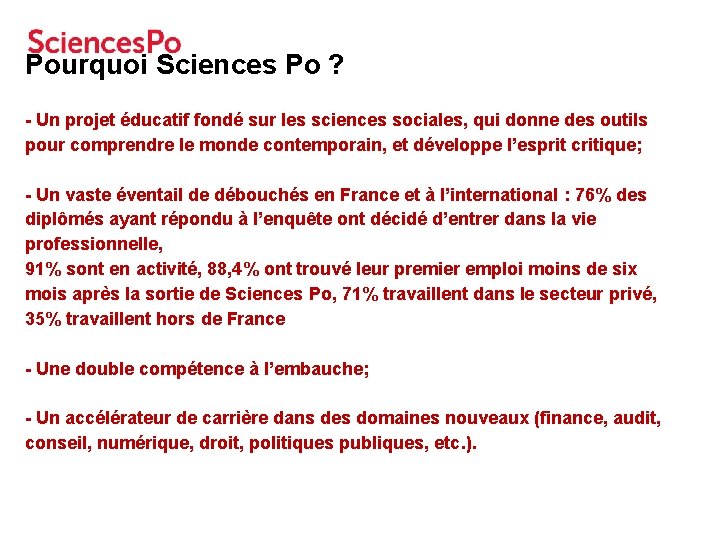 Pourquoi Sciences Po ? - Un projet éducatif fondé sur les sciences sociales, qui