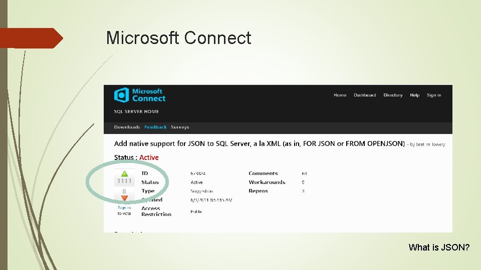 Microsoft Connect What is JSON? 