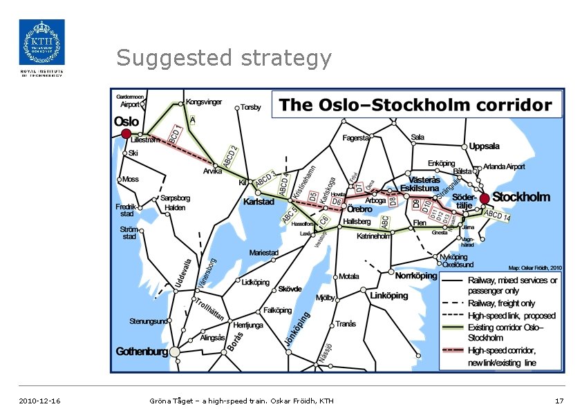 Suggested strategy 2010 -12 -16 Gröna Tåget – a high-speed train. Oskar Fröidh, KTH
