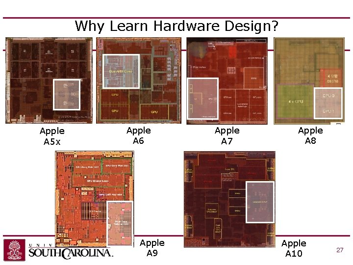 Why Learn Hardware Design? Apple A 5 x Apple A 6 Apple A 9 Why Learn Hardware Design? Apple A 5 x Apple A 6 Apple A 9