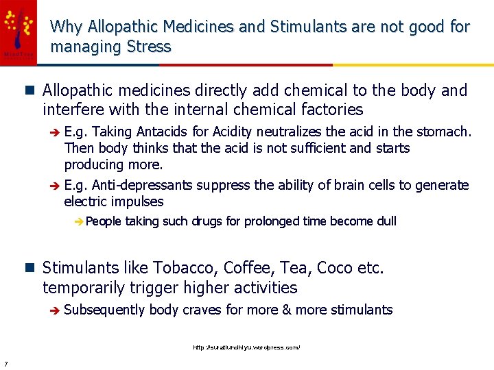 Why Allopathic Medicines and Stimulants are not good for managing Stress n Allopathic medicines