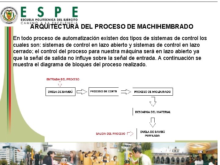 ARQUITECTURA DEL PROCESO DE MACHIHEMBRADO En todo proceso de automatización existen dos tipos de